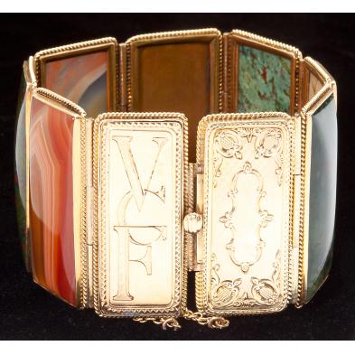 gold-and-hardstone-plaque-bracelet