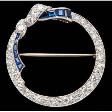 art-deco-platinum-diamond-and-sapphire-brooch