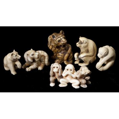 group-of-ivory-netsuke-monkeys-and-tigers