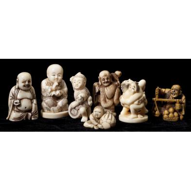 group-of-seven-figural-ivory-netsuke