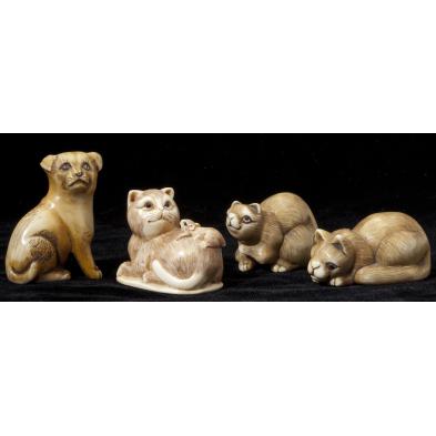 group-of-four-ivory-netsuke