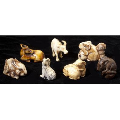 group-of-seven-animal-netsuke