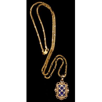 enamel-and-diamond-pendant-necklace