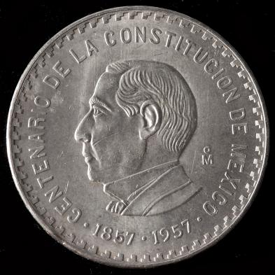 mexico-ten-1957-silver-10-pesos-coins