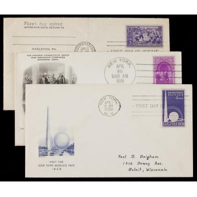 scott-853-858-eleven-1939-first-day-covers