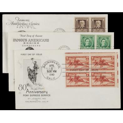mixed-lot-of-first-day-covers-with-blocks-of-four