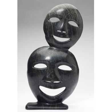 canadian-inuit-carved-stone-mask-sculpture