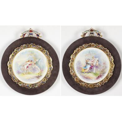 pair-of-limoges-cabinet-plates