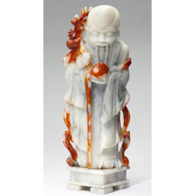 chinese-carnelian-agate-shou-xing-statuette