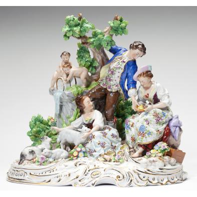 sitzendorf-porcelain-figural-group