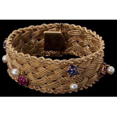mid-century-gold-bracelet