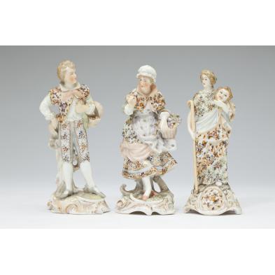 three-volkstedt-porcelain-figures