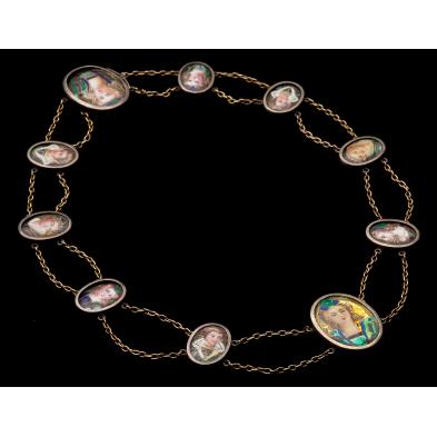 antique-enamel-portrait-necklace