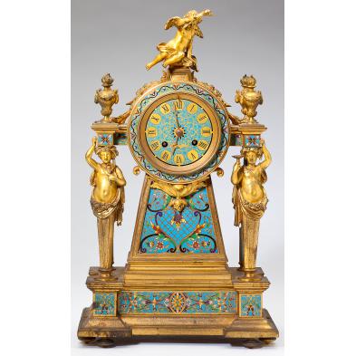 french-ormolu-and-cloisonne-mantel-clock
