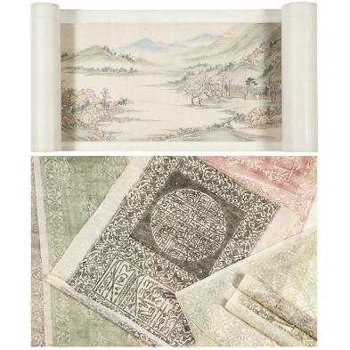 chinese-handscroll-painting-temple-rubbings