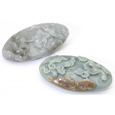 two-chinese-carved-jade-pebbles