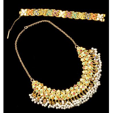 fine-indian-gem-set-necklace-and-bracelet