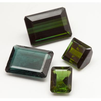 small-group-of-fine-green-tourmaline-gemstones