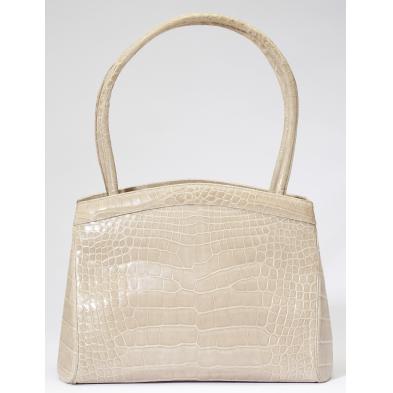 taupe-crocodile-handbag-judith-leiber