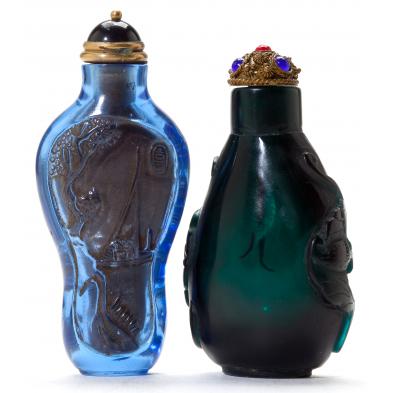 two-blue-peking-glass-snuff-bottles