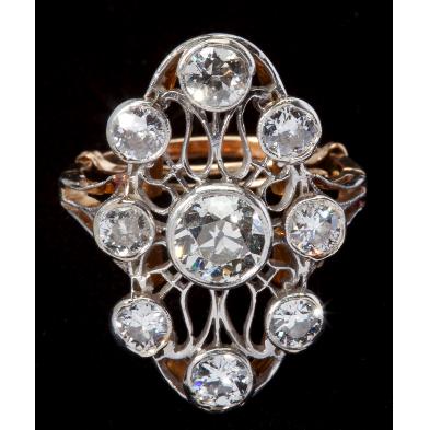 edwardian-diamond-shield-ring