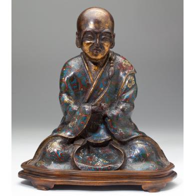 japanese-champleve-enamel-and-gilt-bronze-buddha