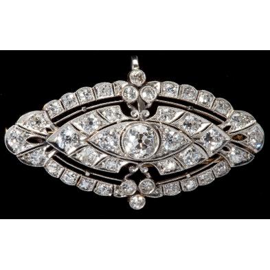 platinum-diamond-brooch-pendant