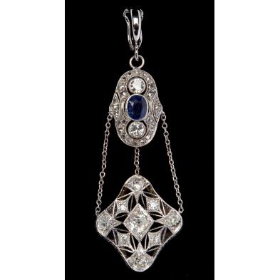 edwardian-diamond-and-sapphire-pendant