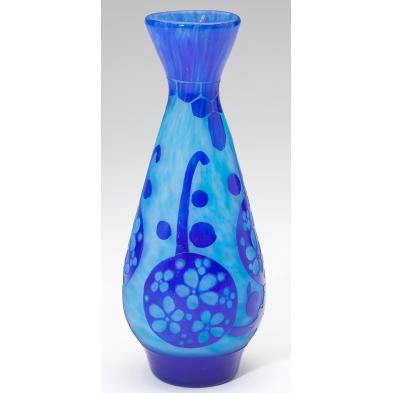 le-verre-francais-azurettes-cameo-glass-vase