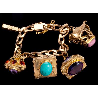gold-and-gem-set-fob-charm-bracelet