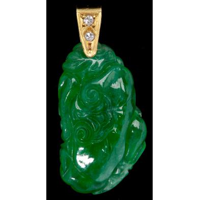carved-jade-and-diamond-pendant