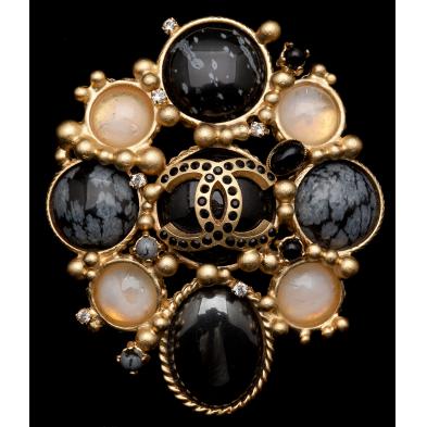 poured-glass-maltese-cross-brooch-chanel