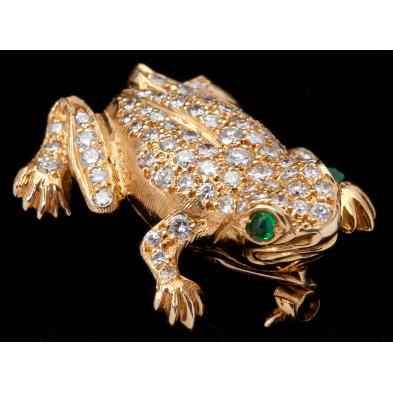 gold-and-diamond-frog-brooch