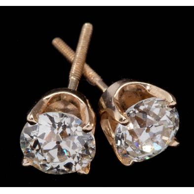 pair-of-old-european-cut-diamond-studs