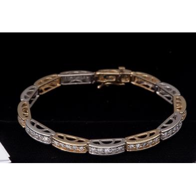 two-color-gold-and-diamond-line-bracelet