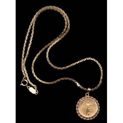 coin-pendant-chain-necklace-unoaerre