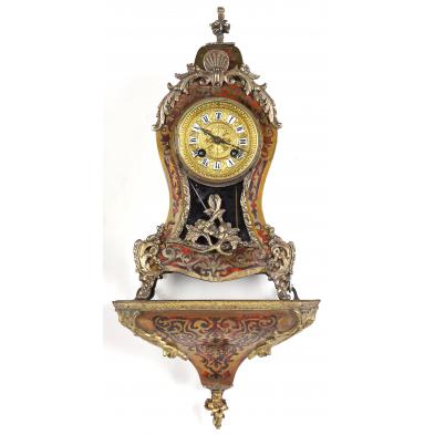 french-tortoise-shell-shelf-clock-and-wall-bracket