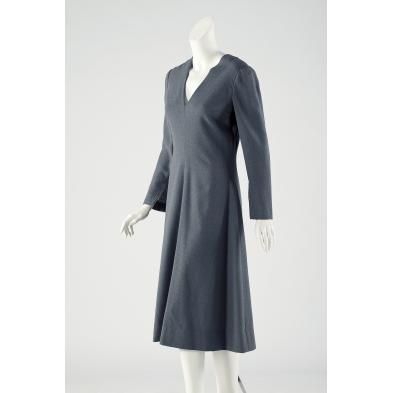 fine-grey-wool-dress-and-shawl-pauline-trigere