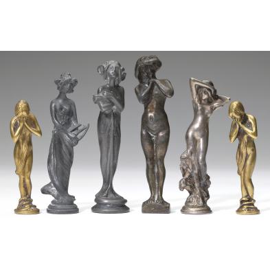 group-of-six-art-nouveau-nude-seals