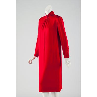 red-silk-day-dress-chanel