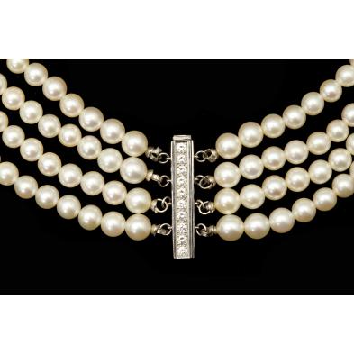 multi-strand-pearl-and-platinum-necklace