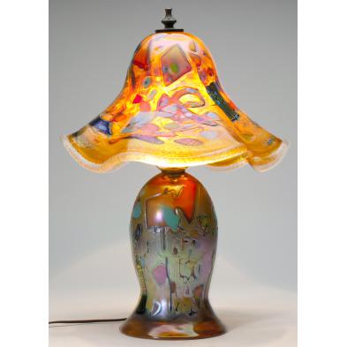 contemporary-fused-art-glass-lamp