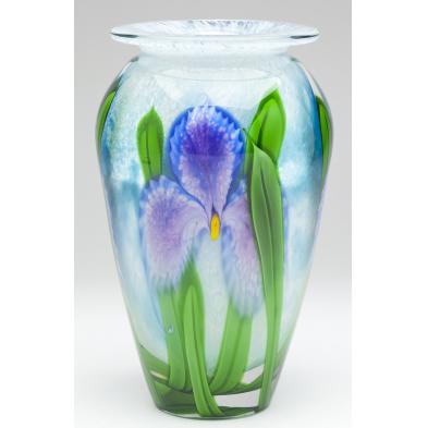 stuart-abelman-iris-art-glass-vase