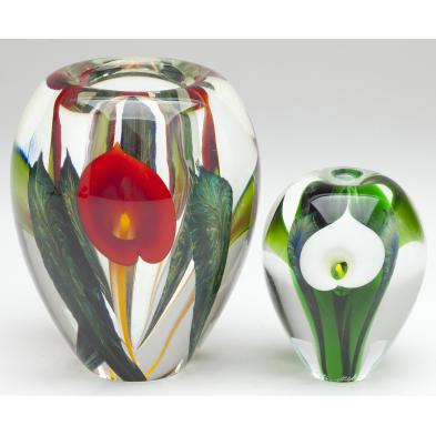 scott-bayless-two-lotton-art-glass-vases