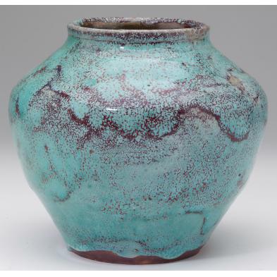 nc-pottery-chinese-blue-shoulder-vase-jugtown