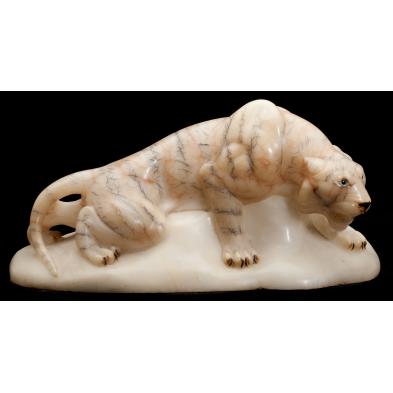italian-carved-marble-tiger-lamp