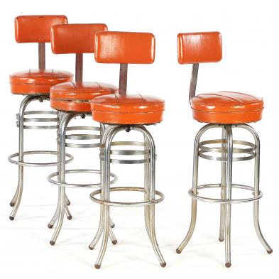 four-art-deco-barstools