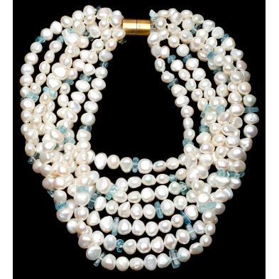 freshwater-pearl-and-aquamarine-necklace