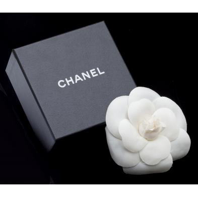 Chanel Ivory Silk Camellia Bow Pin – Michael's Consignment NYC
