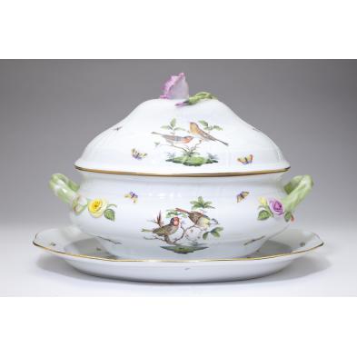 herend-rothschild-bird-tureen-with-underplate